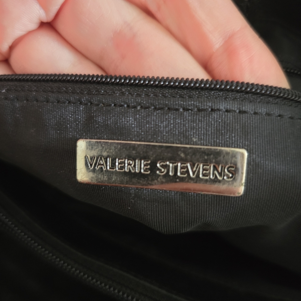 VTG leather black bag Valerie Stevens - Picture 5 of 6